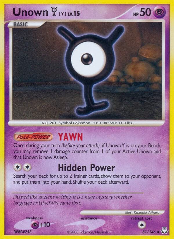 Unown Y 81/146 carta