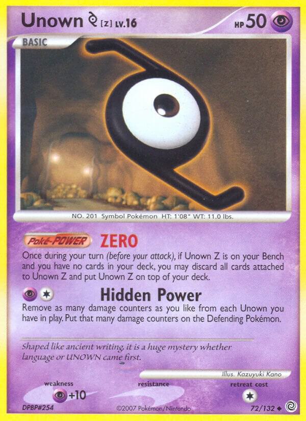 Unown Z 72/132 card