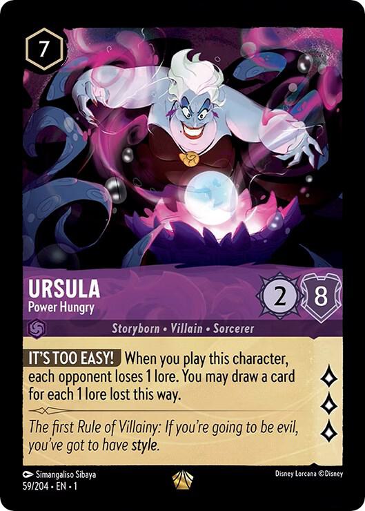 Ursula Power Hungry 59/204 card