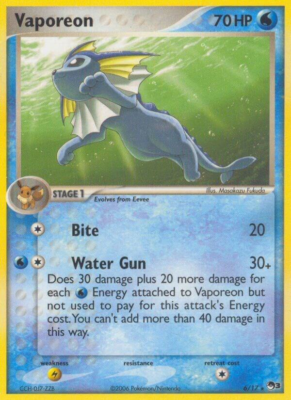 Vaporeon 006/017 card