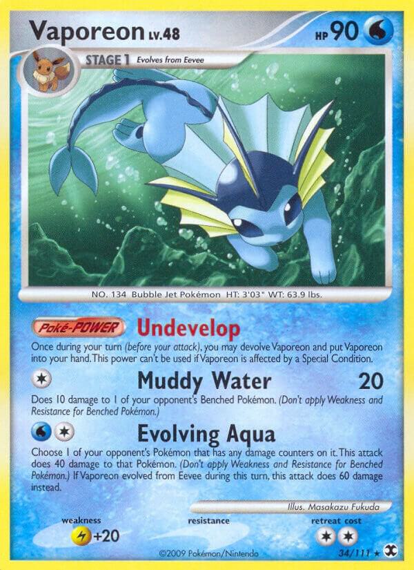 Vaporeon 34/111 card