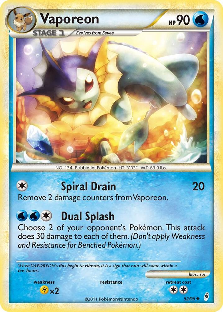 Vaporeon 52/95 card