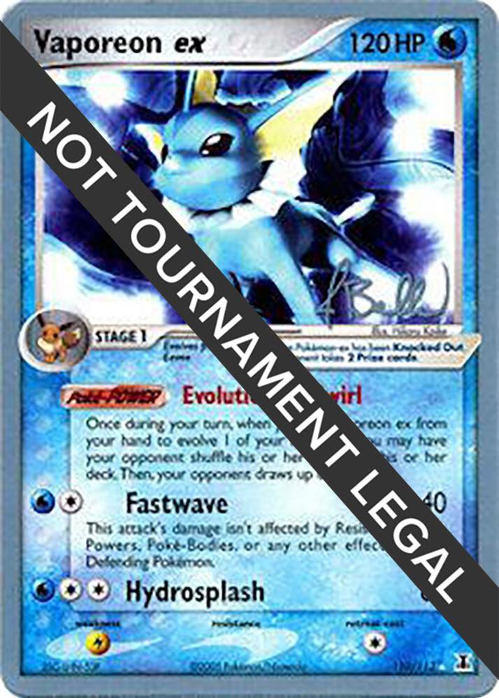 Vaporeon ex 2006 Jimmy Ballard 110/113 card
