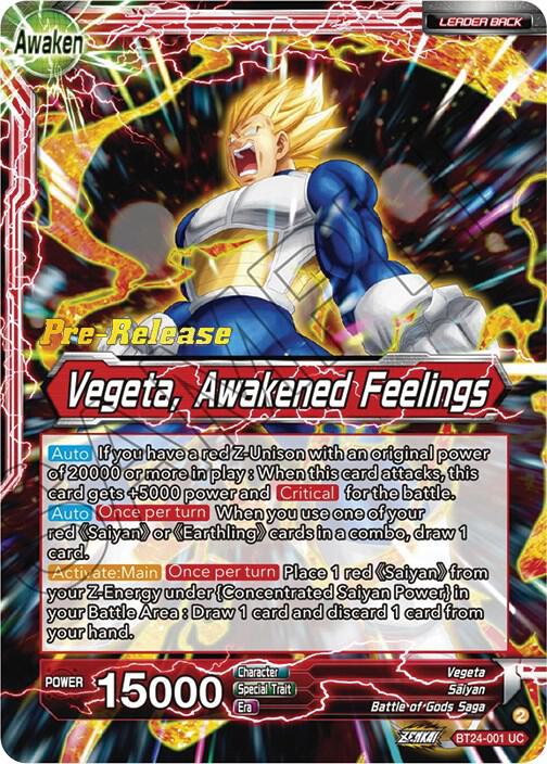 Vegeta Awakened Feelings BT24-001