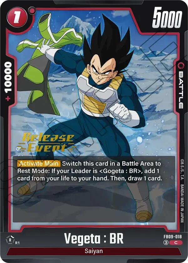Vegeta BR FB09 018 card
