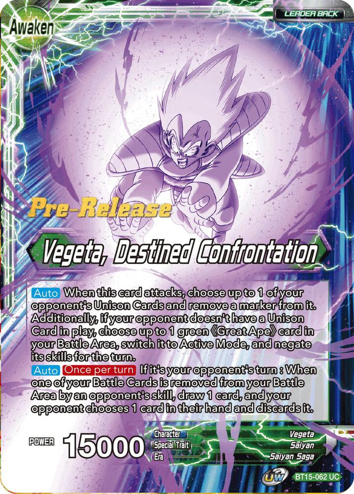 Vegeta Destined Confrontation BT15-062