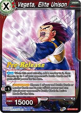 Vegeta Elite Unison BT10-005 card