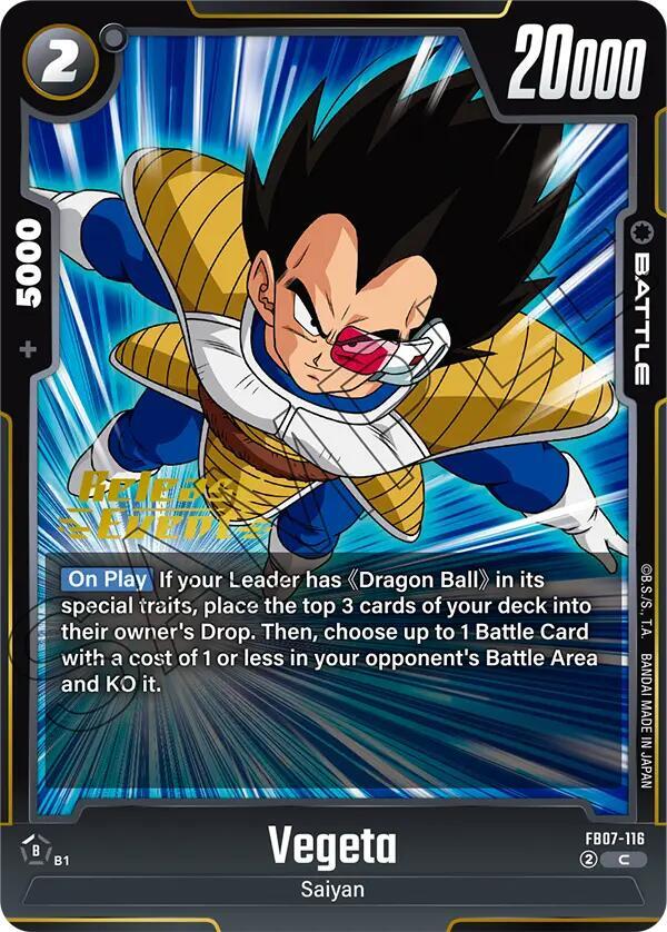 Vegeta FB07-116 card