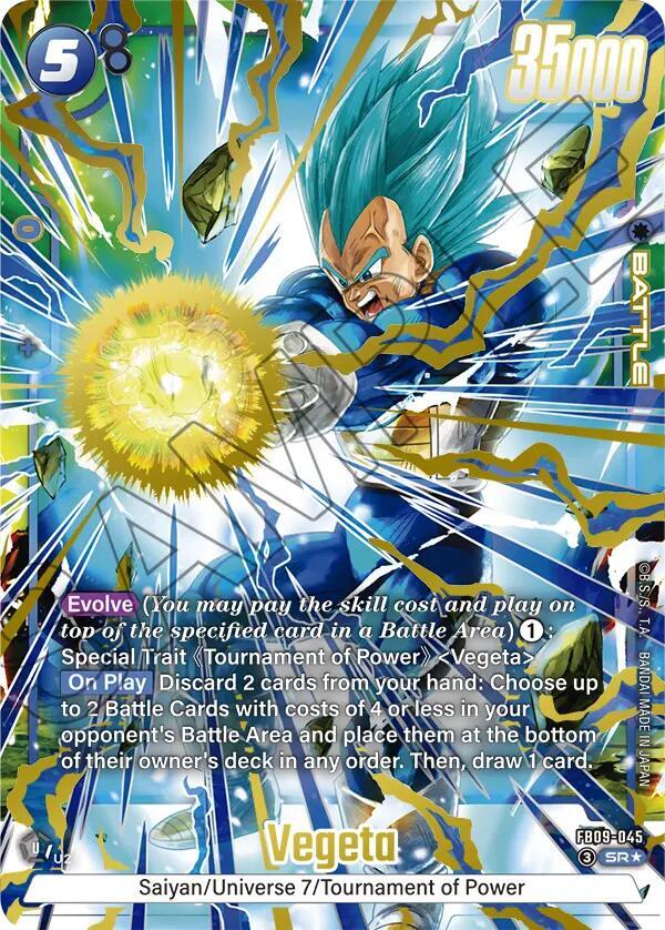 Vegeta FB09 045 Alternate Art card