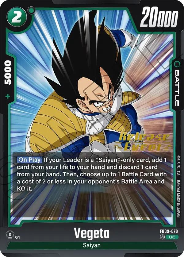 Vegeta FB09 070 card