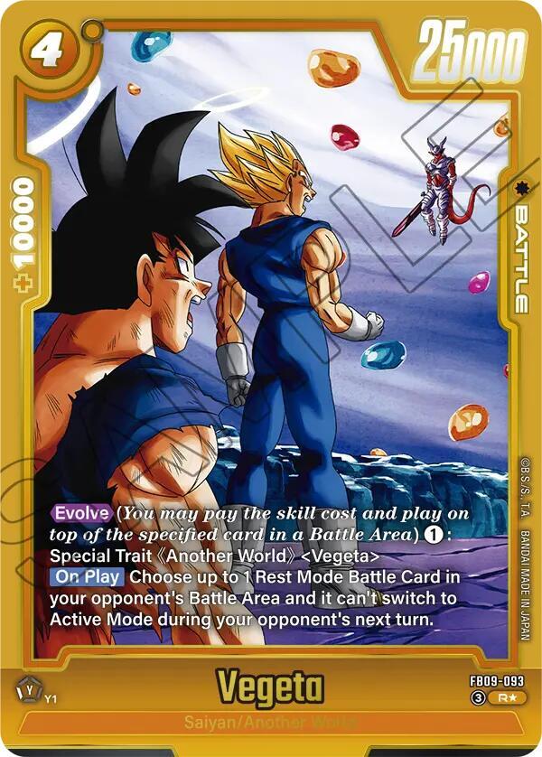 Vegeta FB09 093 Alternate Art card