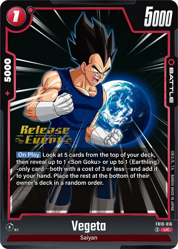 Vegeta FB10 016 card