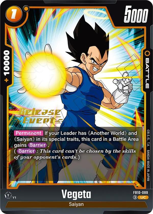 Vegeta FB10 089 card