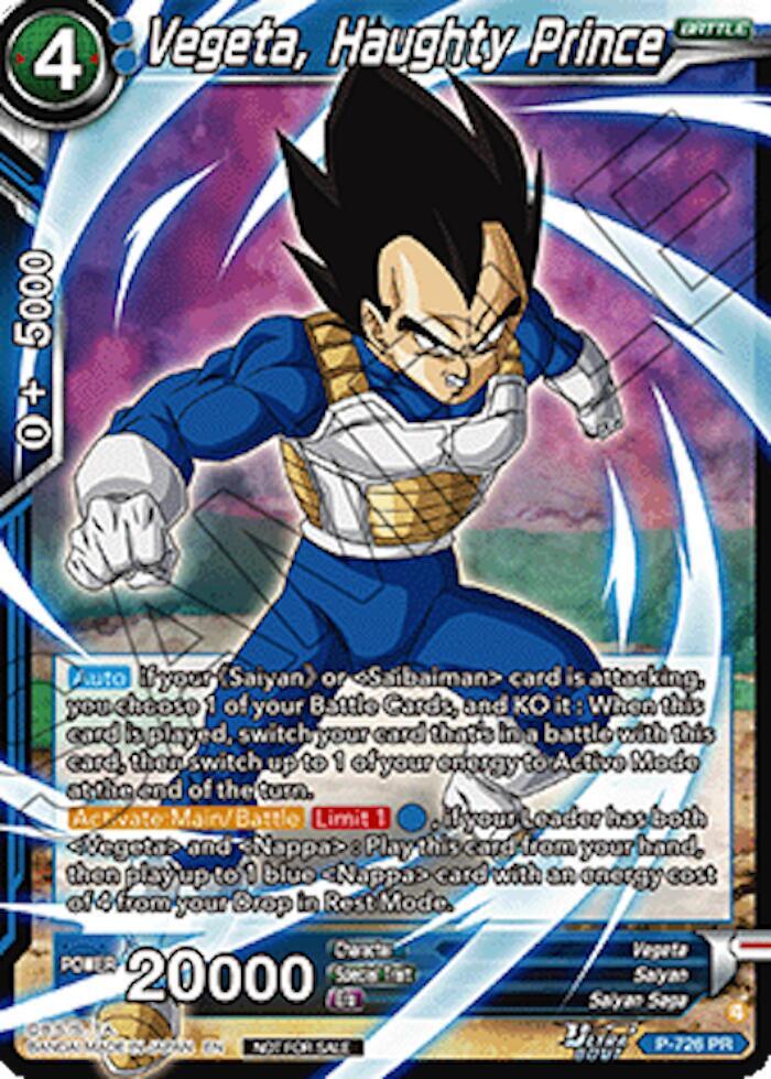 Vegeta Haughty Prince Ultra Bout Series Tournament Pack Vol2 P-726