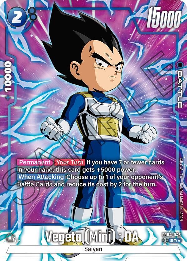 Vegeta Mini DA Alternate Art FB04-045 card