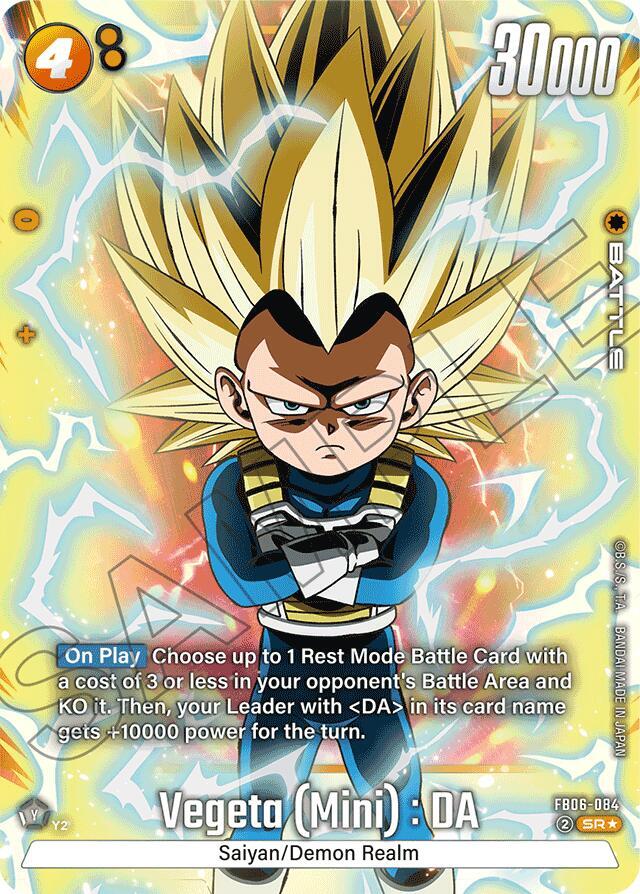 Vegeta Mini DA FB06 084 Alternate Art card