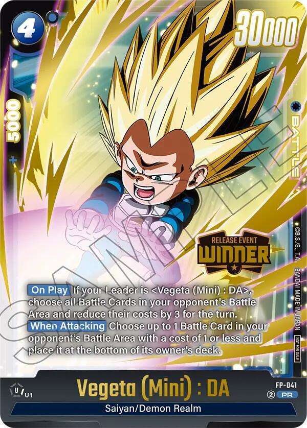 Vegeta Mini DA FP 041 Release Event Winner card