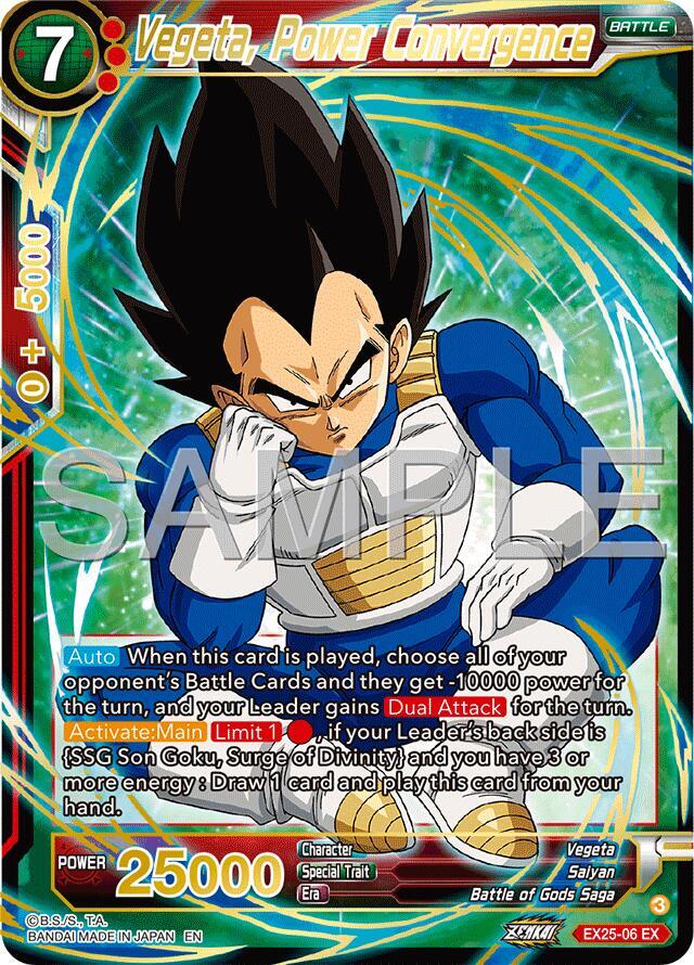 Vegeta Power Convergence EX25-06 card