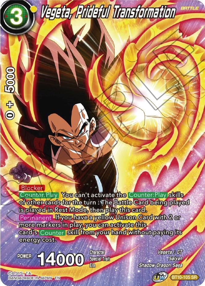 Vegeta Prideful Transformation BT10-105