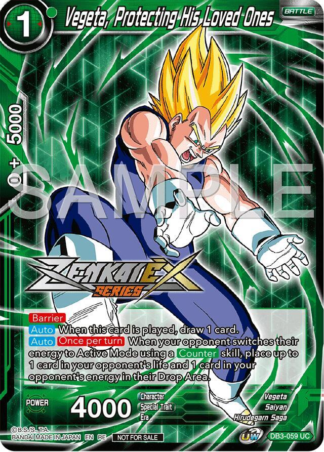 Vegeta Protecting His Loved Ones Event Pack 15 DB3-059 card