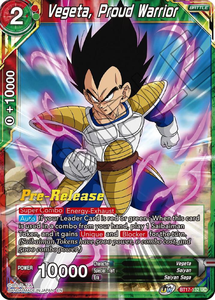 Vegeta Proud Warrior BT17-132