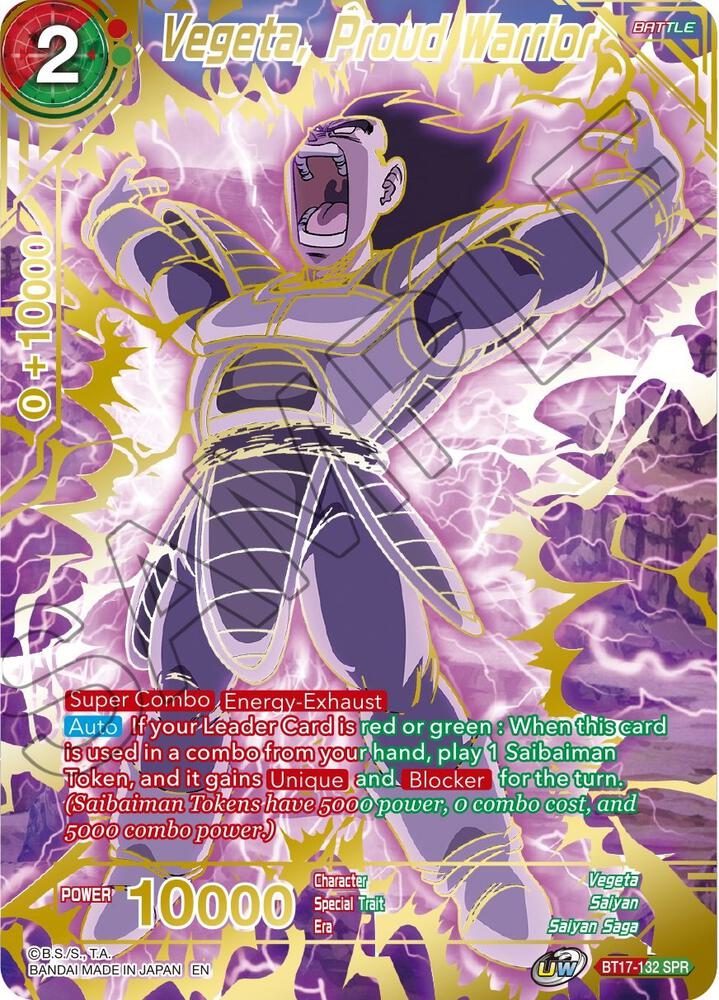 Vegeta Proud Warrior SPR BT17-132