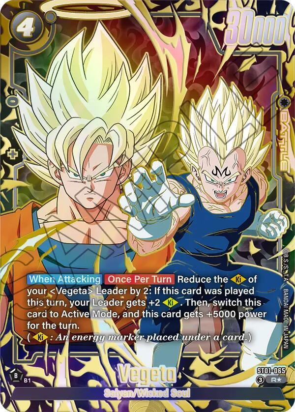Vegeta ST01 065 Alternate Art carta