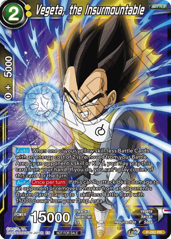 Vegeta the Insurmountable Unison Warrior Series Tournament Pack Vol3 P-282