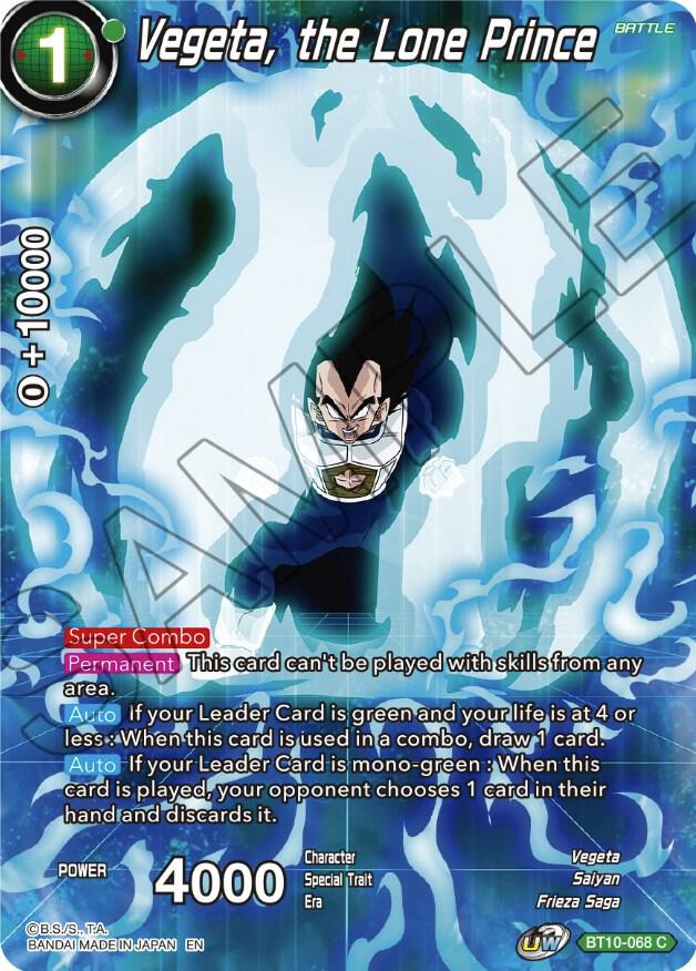 Vegeta the Lone Prince BT10-068