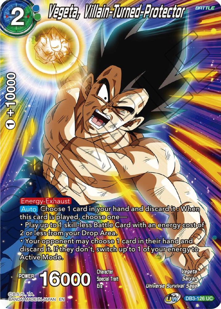 Vegeta Villain Turned Protector DB3-126