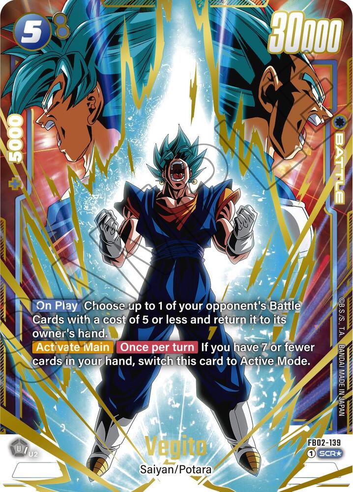 Vegito FB02 139 Alternate Art