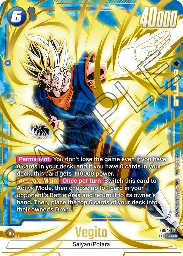 Vegito FB04 130 Alternate Art carta