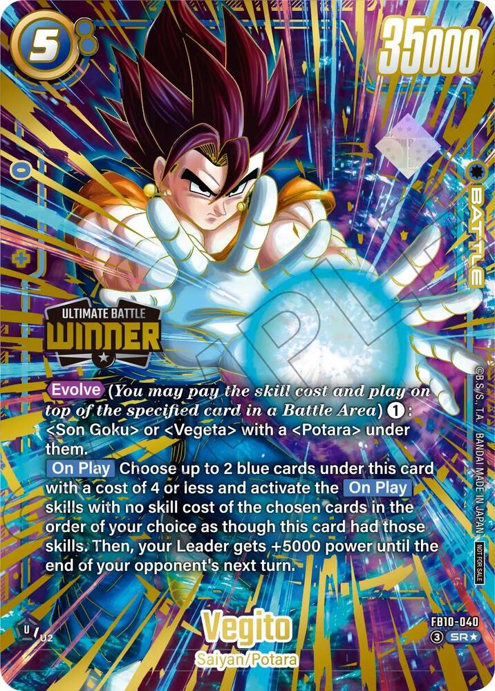Vegito FB10 040 Ultimate Battle 2026 Vol 3 Winner