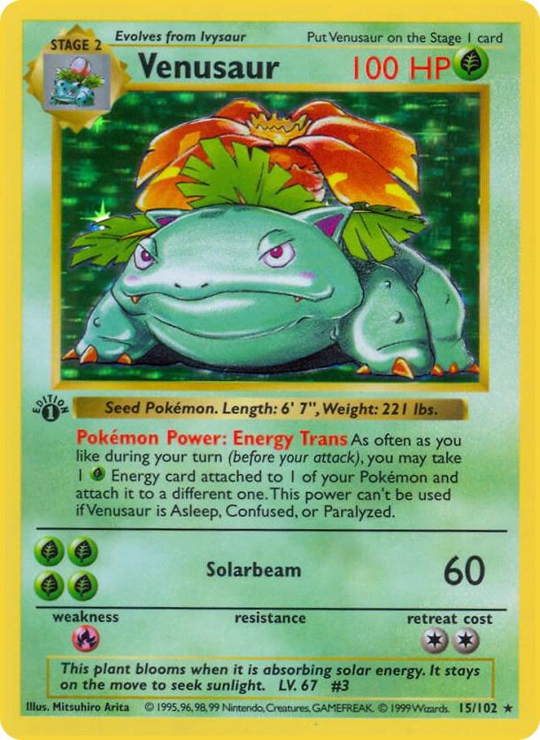 Venusaur 15/102 card