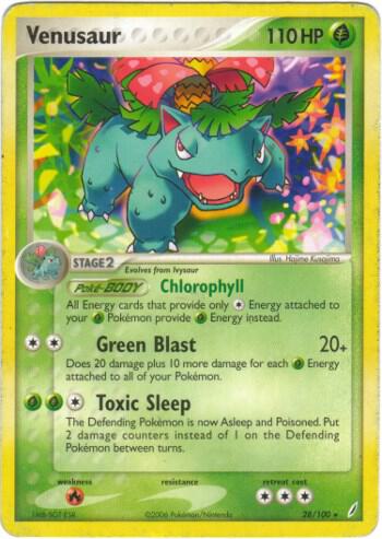 Venusaur 28/100 card