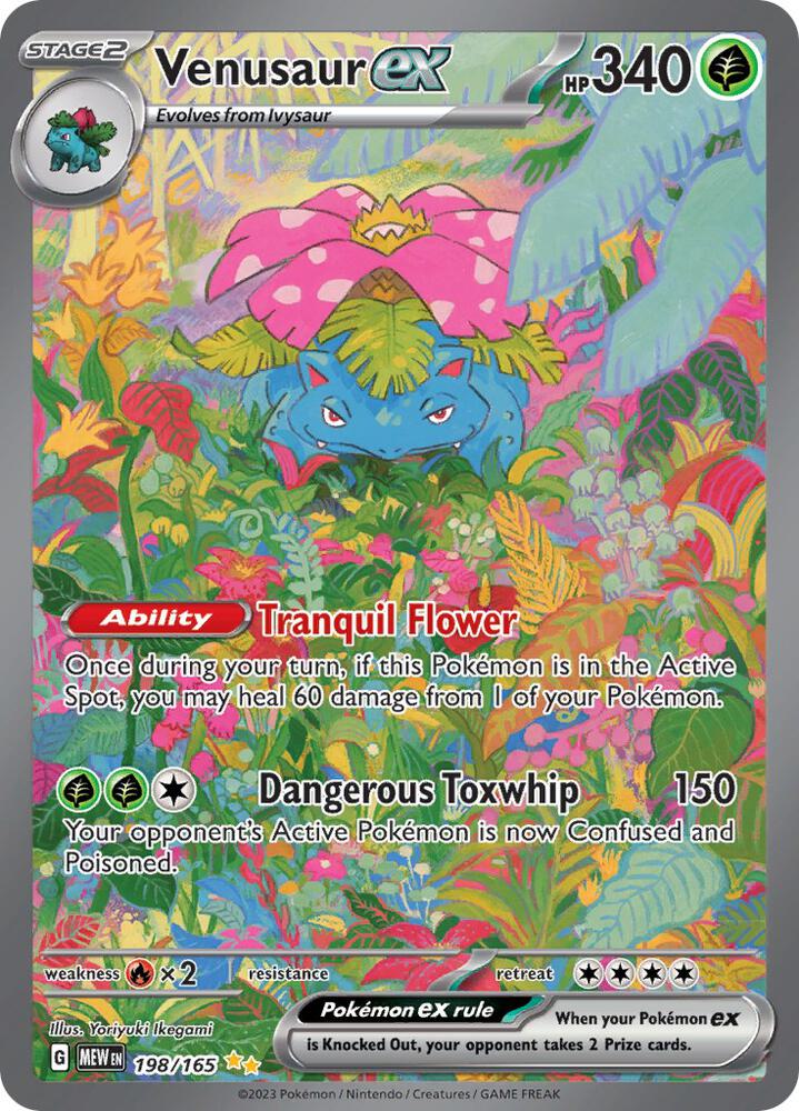 Venusaur ex 198/165 card