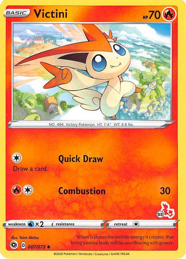 Victini 007 073 53 Cinderace Stamped