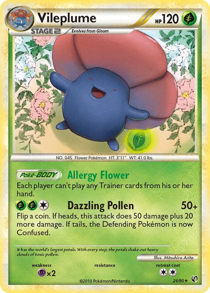 Vileplume 24/90 card