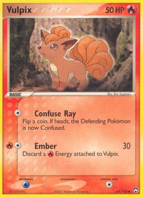 Vulpix 69/108 card