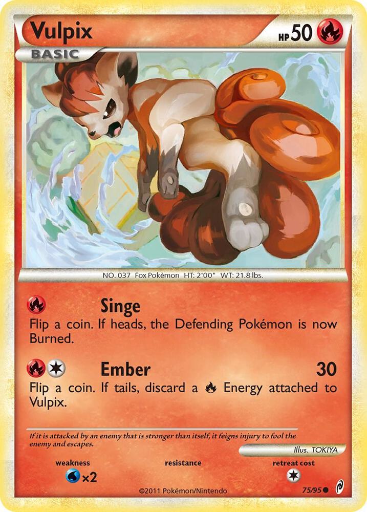 Vulpix 75/95 card