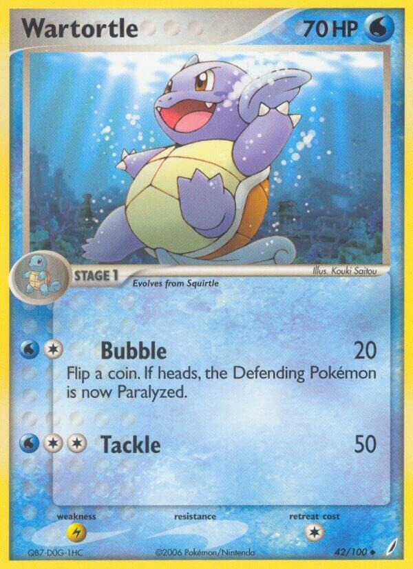 Wartortle 042 100 card