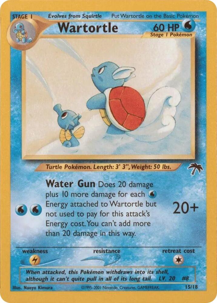 Wartortle 15/18 card