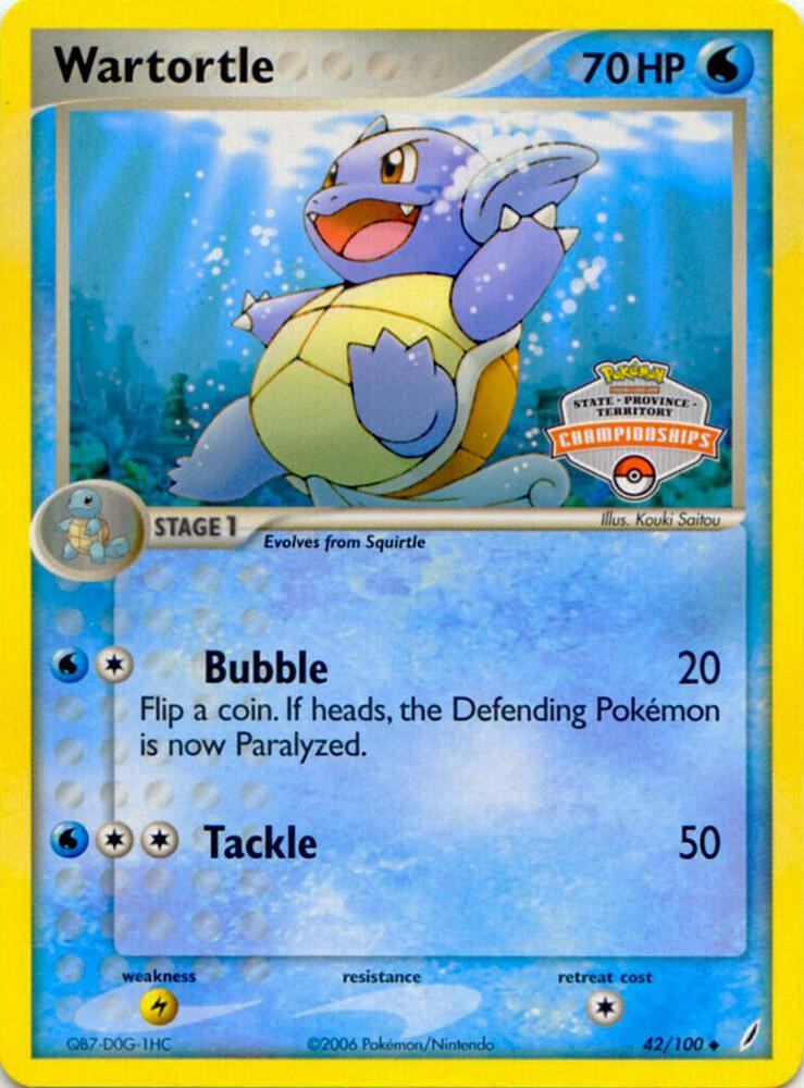 Wartortle 42 100 State Championships 042/100 card