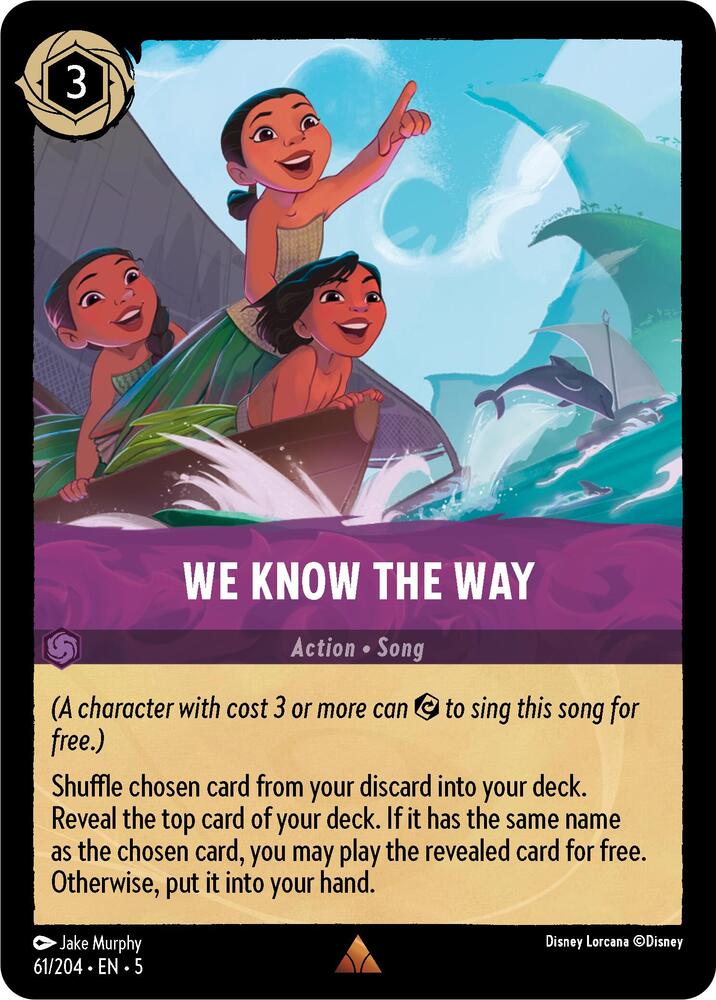 We Know the Way 61/204 carta