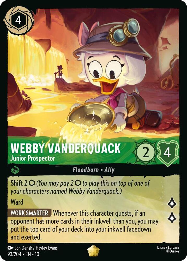 Webby Vanderquack Junior Prospector 93/204 card