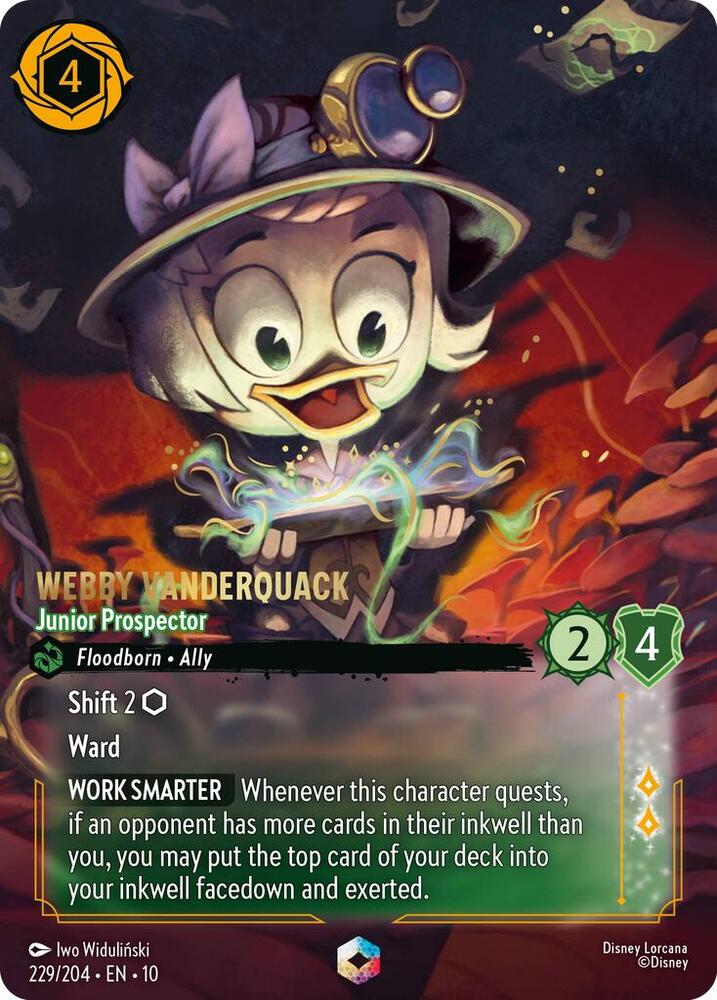 Webby Vanderquack Junior Prospector Enchanted 229/204 carta