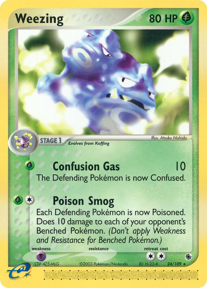 Weezing 24/109 card