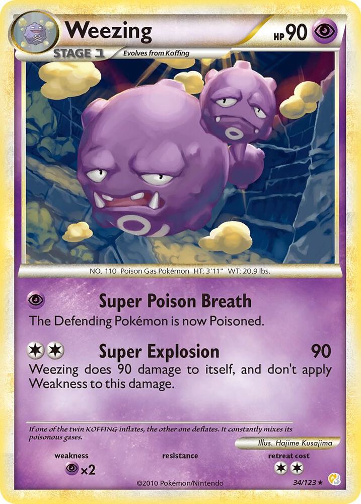 Weezing 34/123 card