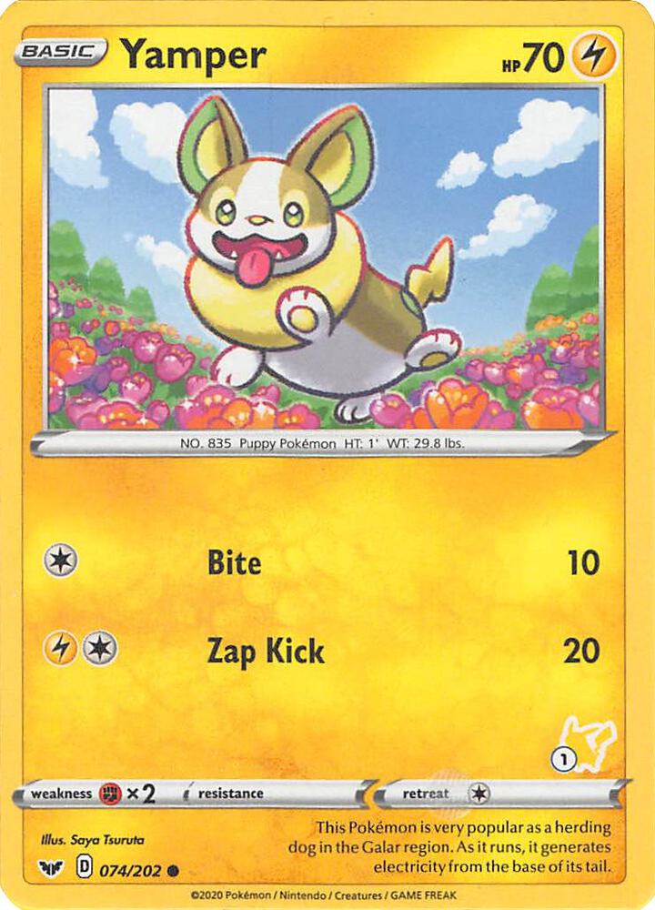 Yamper 074 202 1 Pikachu Stamped