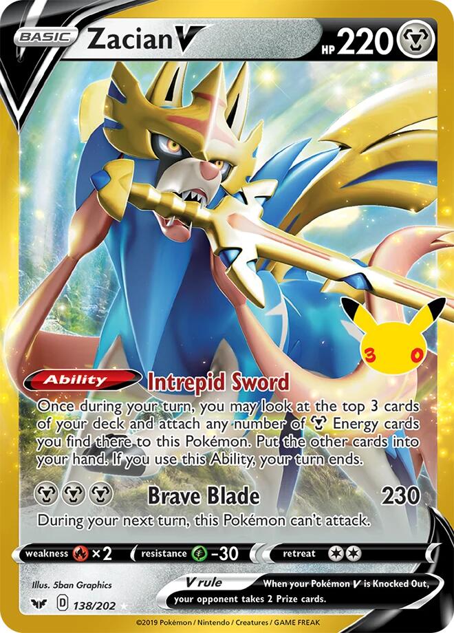 Zacian V 138/202 carta